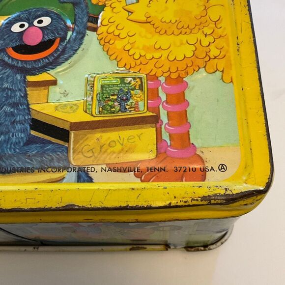 Vintage 1979 Metal Sesame Street Lunchbox ernie bert bigbird - Picture 12 of 16